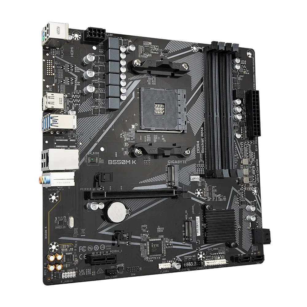 GIGABYTE AMD B550 Chipset for AMD AM4; 4x Dual DDR4; 2x M2; HDMI; DP; mATX - image 5