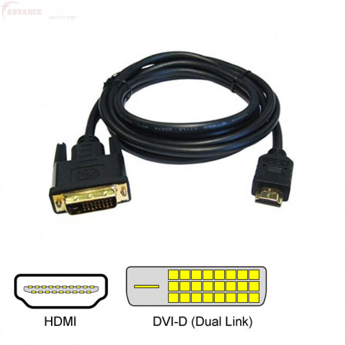 HDMI - DVI-D 10M CABLE