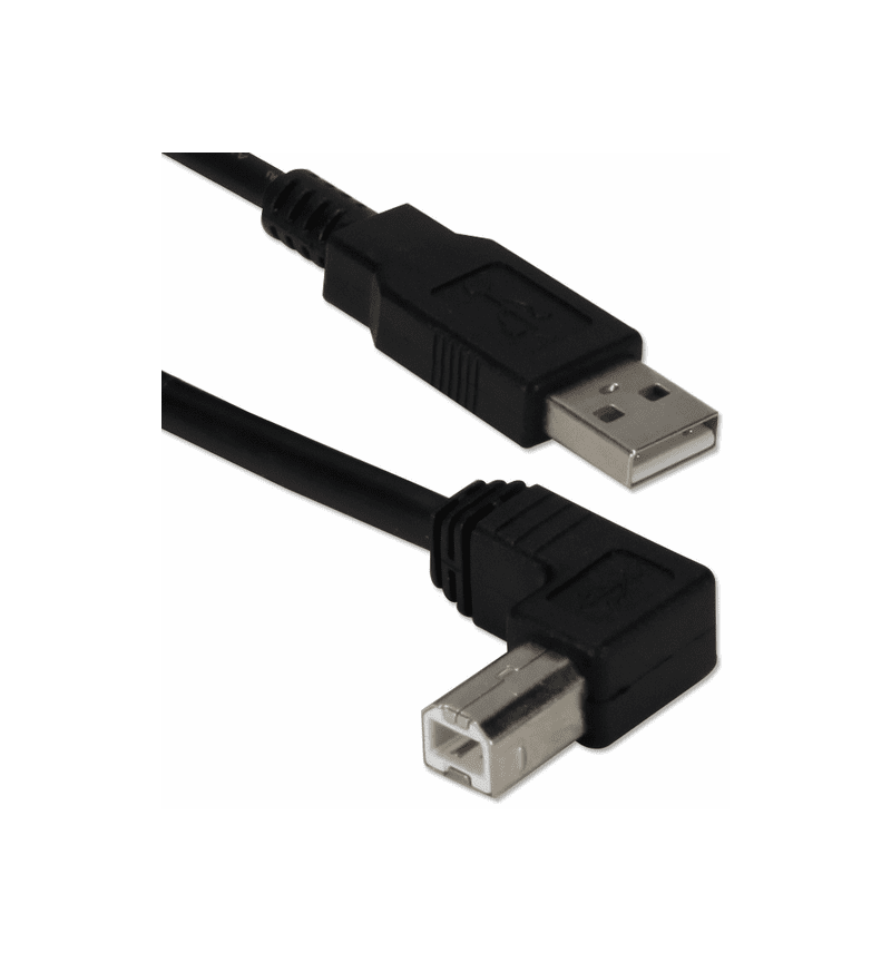 Microworld Right Angle USB 2.0 to USB Type-B Cable