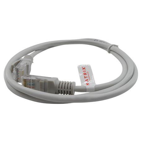 CAT5E     2M (X2) GREY SOLID COPPER