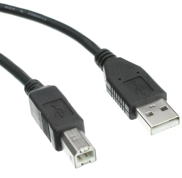 USB printer cable A Male + B M; Black / blue; 1.8m