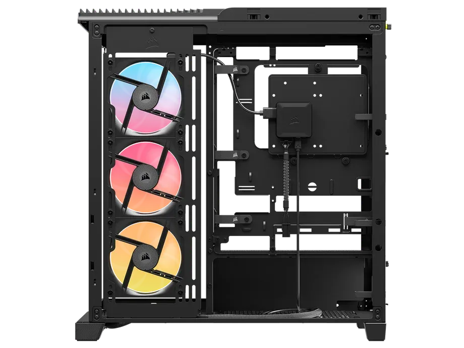 FRAME 4500X RS-R ARGB Panoramic Glass Mid-Tower PC Case;includes 3x RS120-R ARGB Fans ; 4x 2.5'' ; 2x 3.5''  Black - image 2