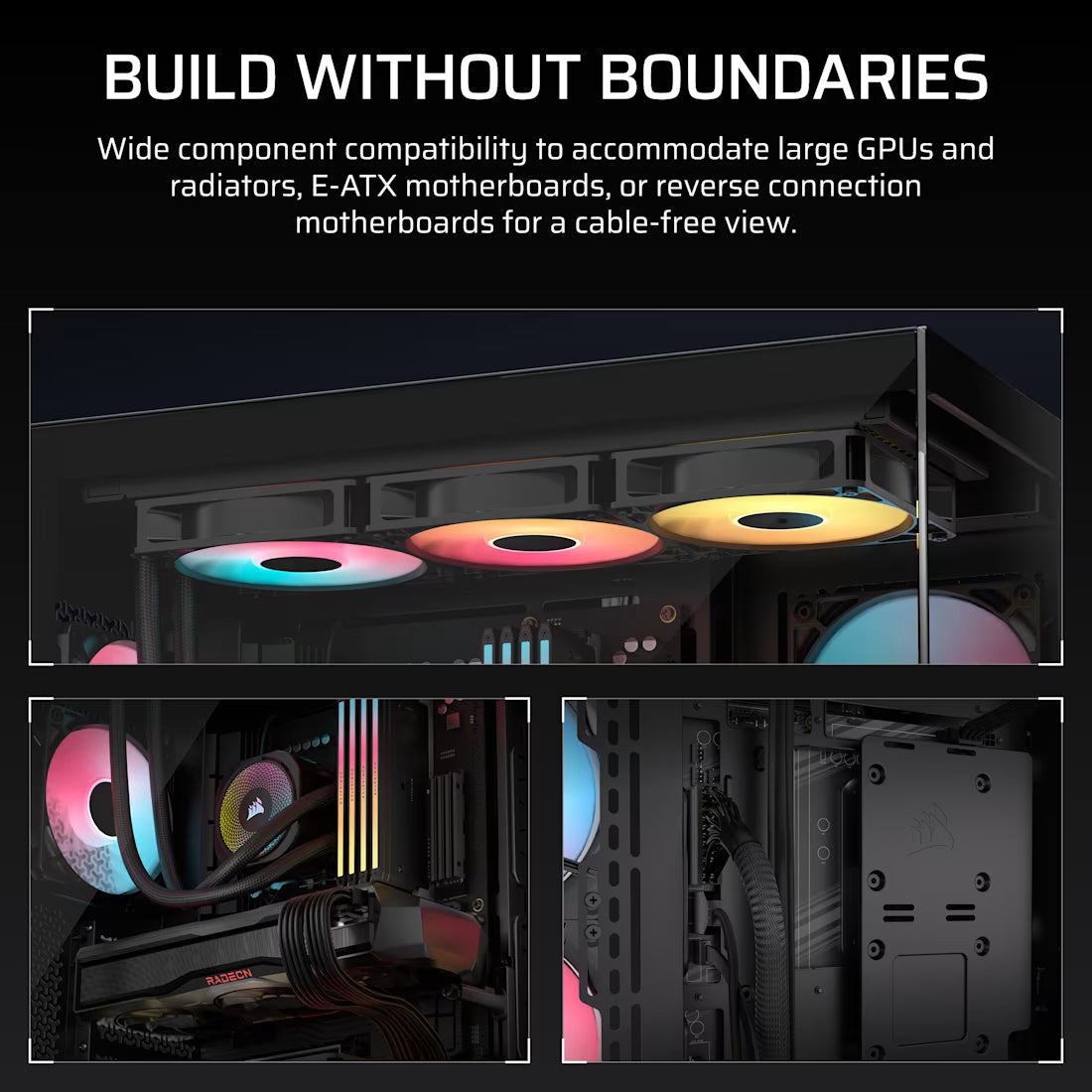 3500X RS-R ARGB Tempered Glass Mid-Tower PC Case; Black - image 10