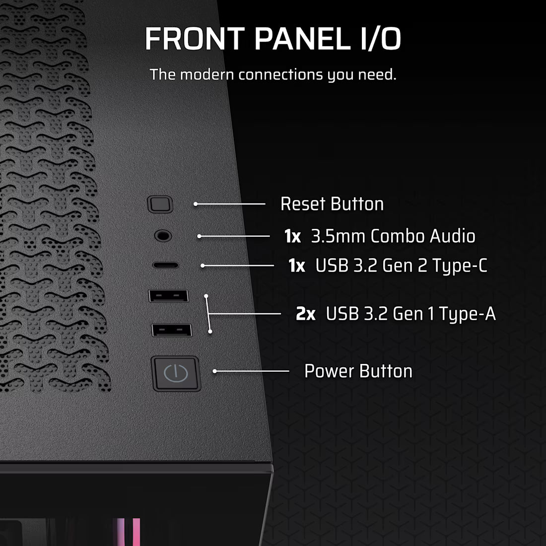 3500X RS-R ARGB Tempered Glass Mid-Tower PC Case; Black - image 12