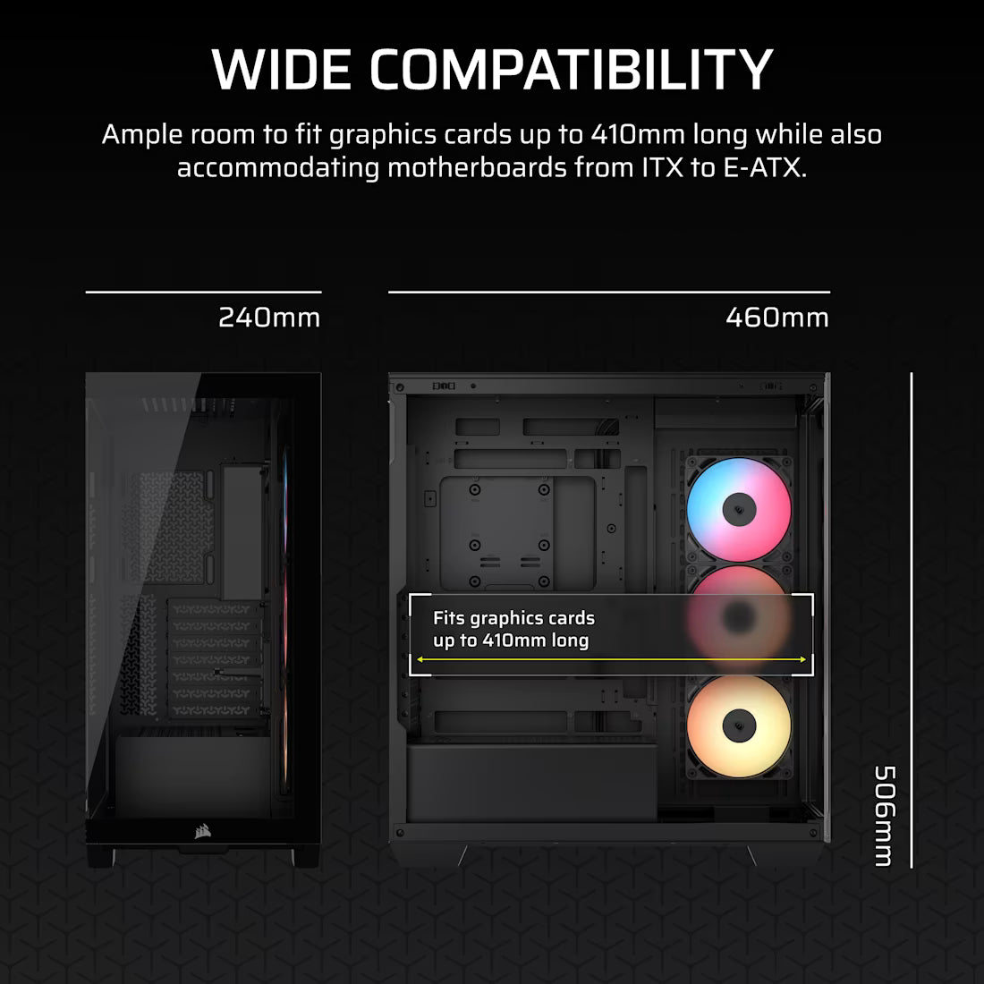 3500X RS-R ARGB Tempered Glass Mid-Tower PC Case; Black - image 13
