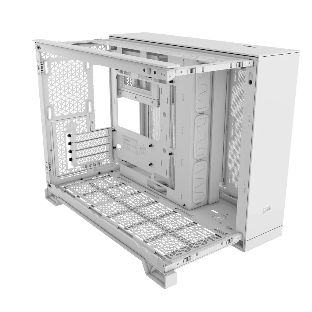 2500D Airflow White Mid-Tower Dual Chamber PC Case; 2x 3.5'' |  2x 2.5'' Drive Bays; Up to 360mm Radiator compatible - image 25