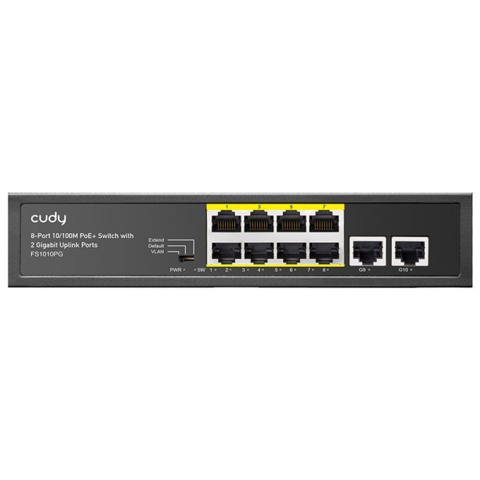 Cudy 8 Port Fast Ethernet PoE 115W 2 Gigabit Switch