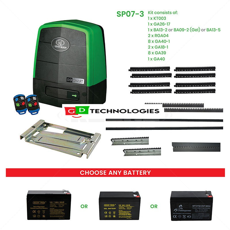 Centurion Gate Kit D3 SMART Kit | Including Base Plate