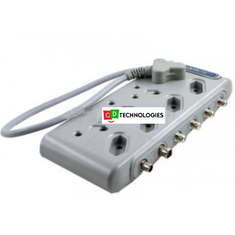 CL MULTIPLUG 4 x 16A 3 PIN AND 4 x 2 PIN + DSTV AND TV PROTECTION