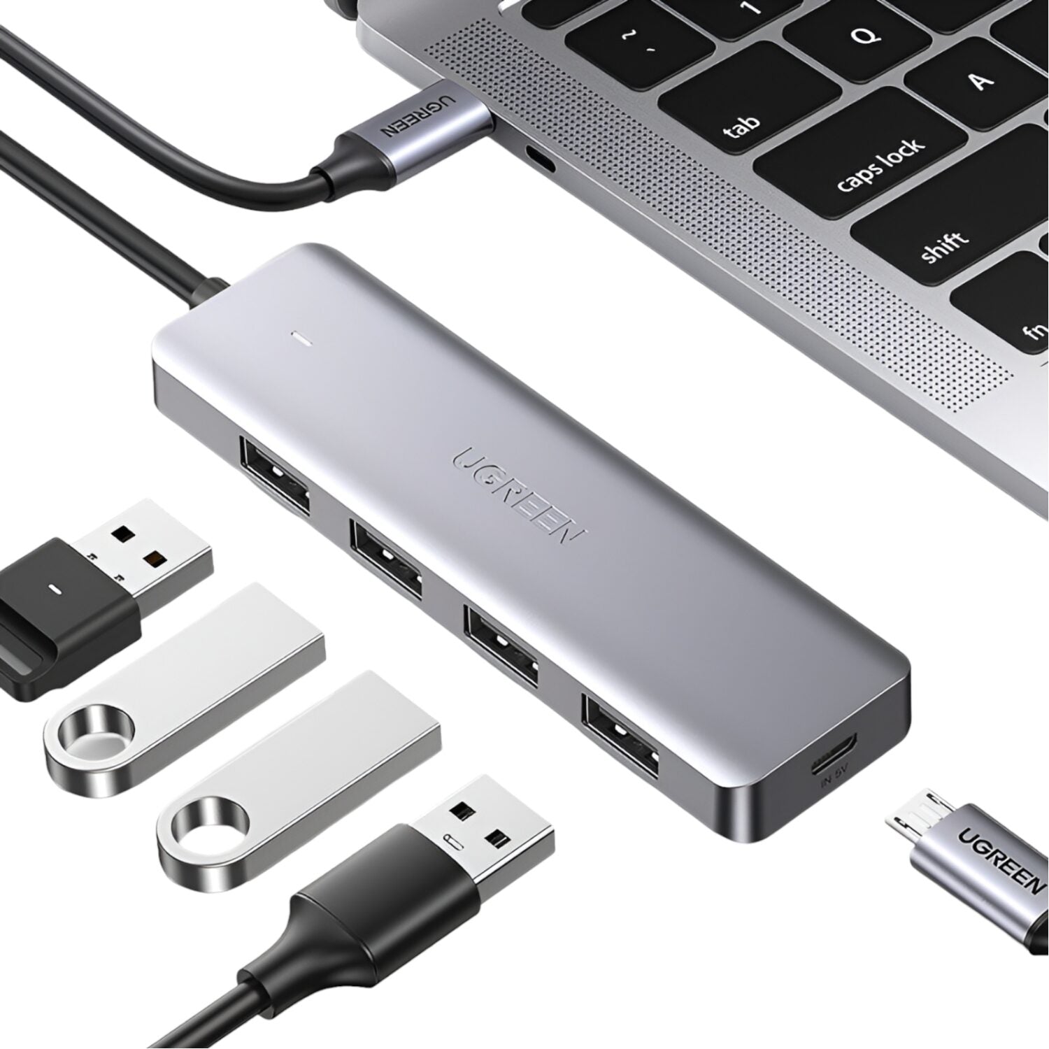 UGREEN 4-in-1 Type-C Hub | USB 3.0 | Type-C – image 2