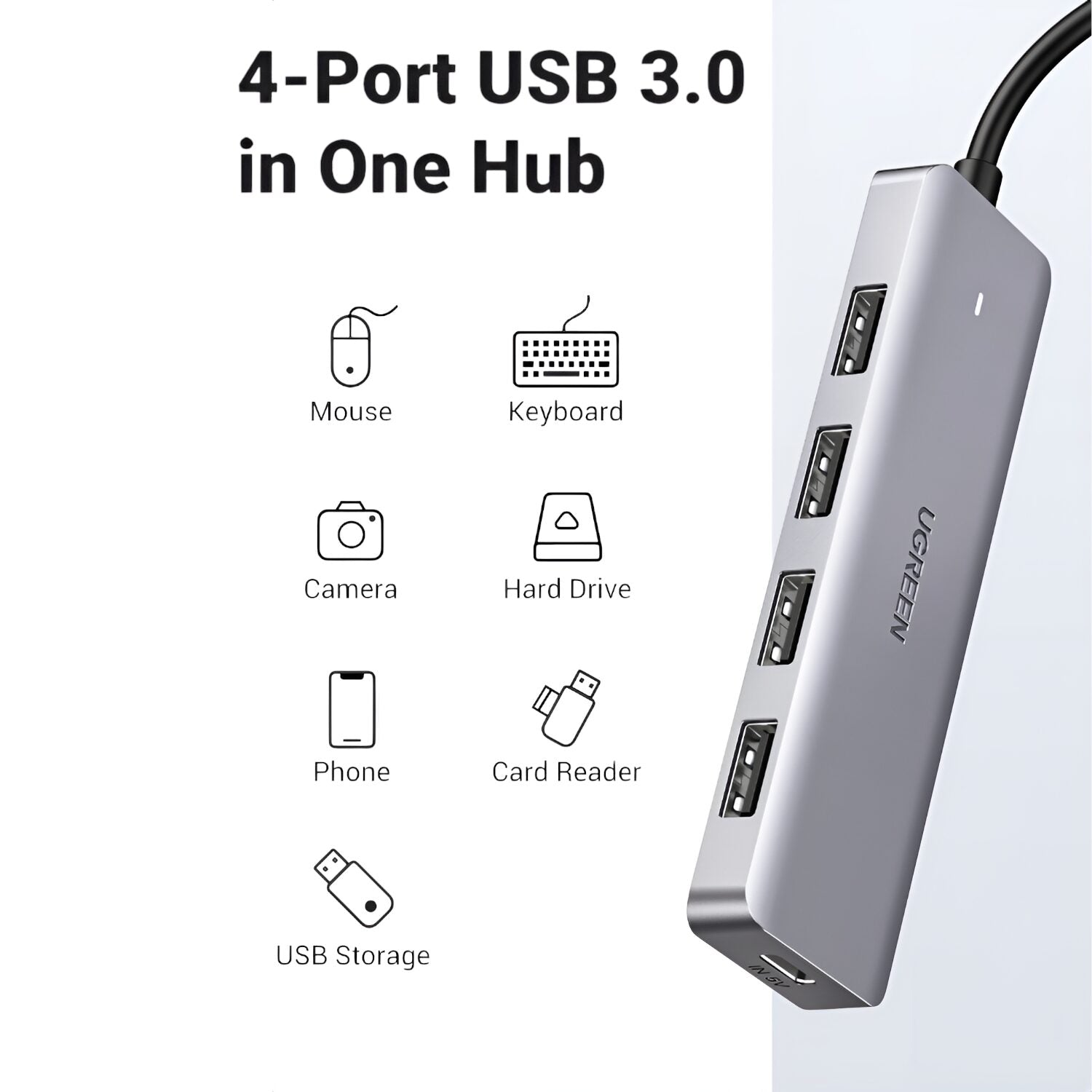 UGREEN 4-in-1 Type-C Hub | USB 3.0 | Type-C – image 3