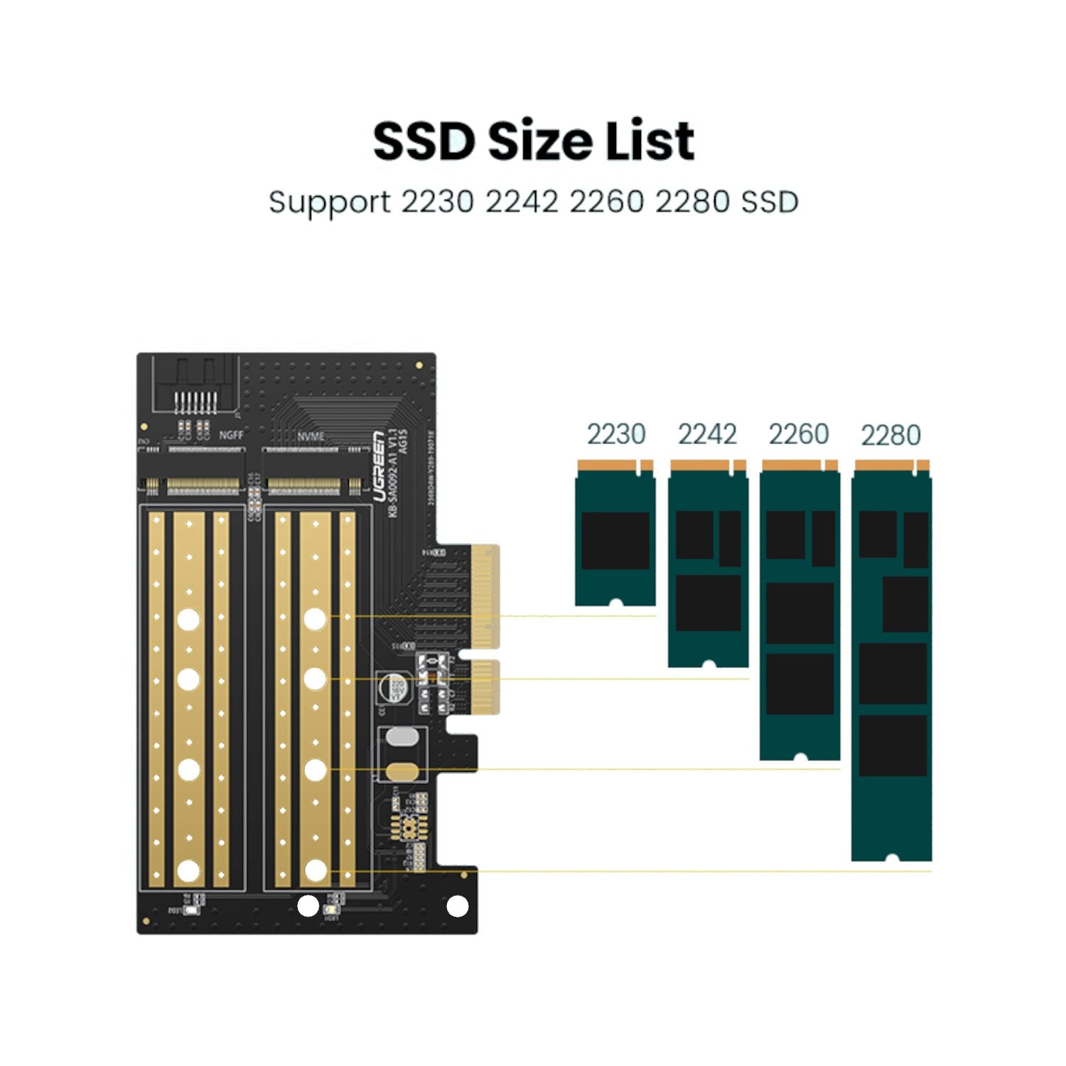 UGREEN CM302 M.2 M/B-Key to PCI-E 3.0 Expansion Card – image 3