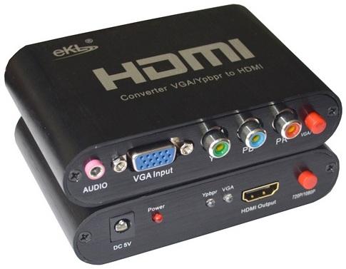 VGA TO HDMI CONVERTER, SUPPORT VGA/YPBPR