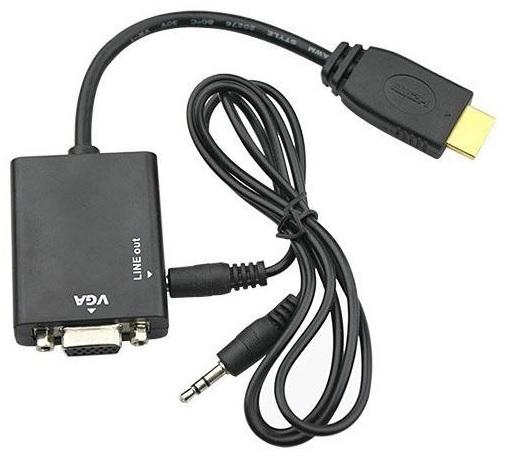HDMI TO VGA+3.5MM AUDIO 10CM - REFURB