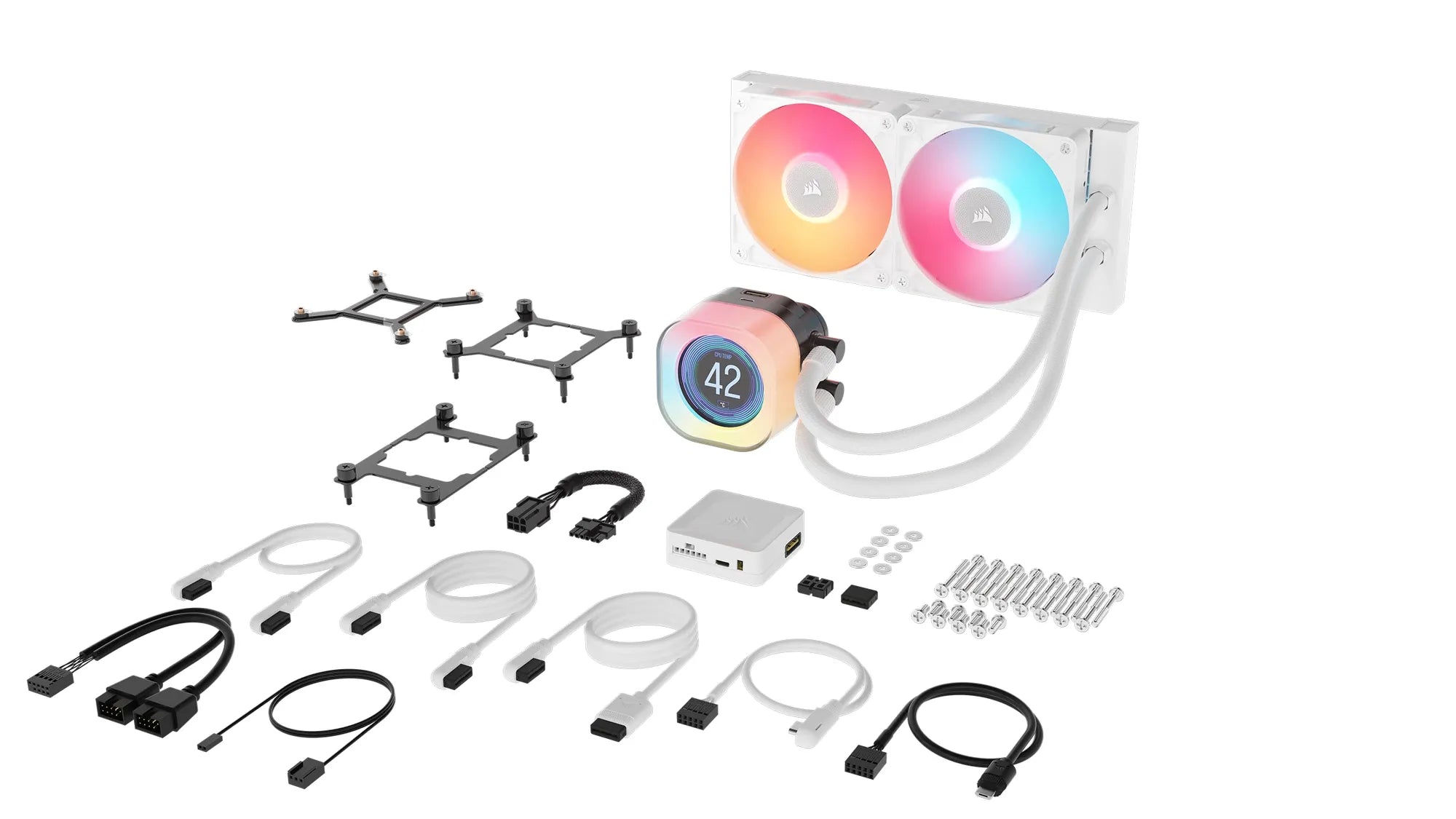 Corsair iCUE LINK TITAN 240 RX LCD Liquid CPU Cooler - White – RX120 RGB Fans – Fits Intel® LGA 1851/1700; AMD® AM5/AM4. - image 17