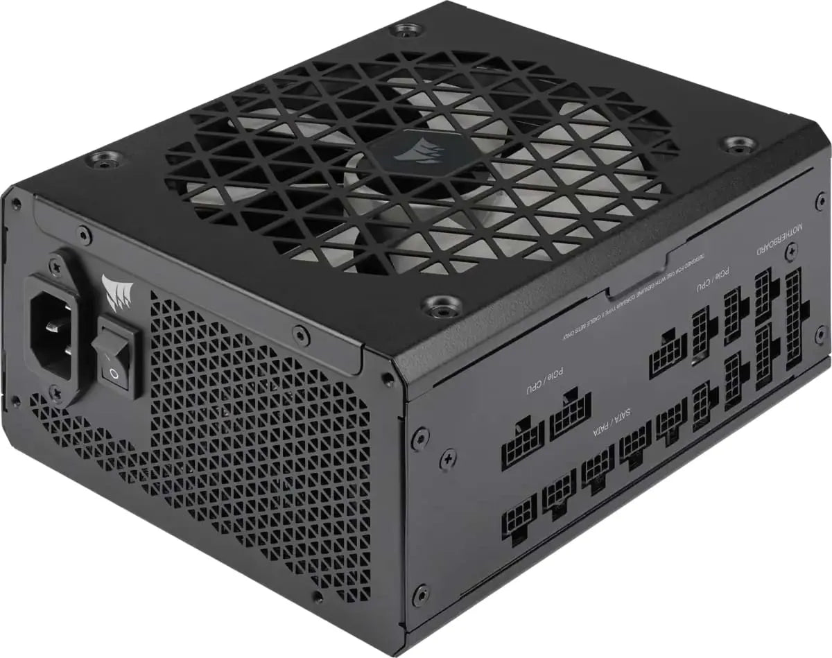 Corsair RM1000x Shift  —1000 Watt 80 PLUS Gold;10yr Warranty. ATX (1); EPS (2);PCI-E (4);12VHPWR (1);PATA (8);SATA (12)