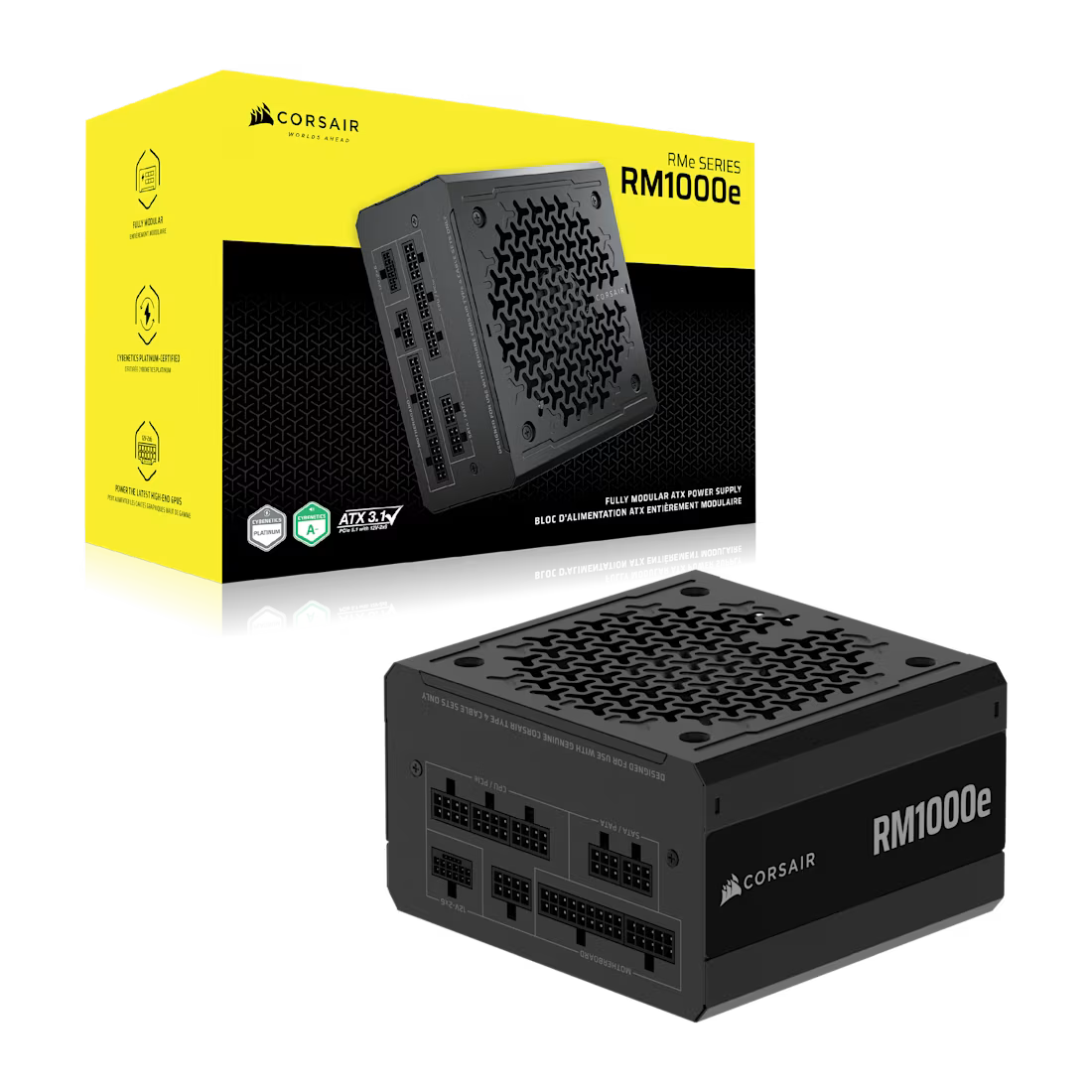 Corsair RM Series RM1000e _ 1000 Watt 80 PLUS Gold Fully Modular ATX PSU; ATX 3.1 and PCIE 5.1 ; 7yr Warranty - image 6