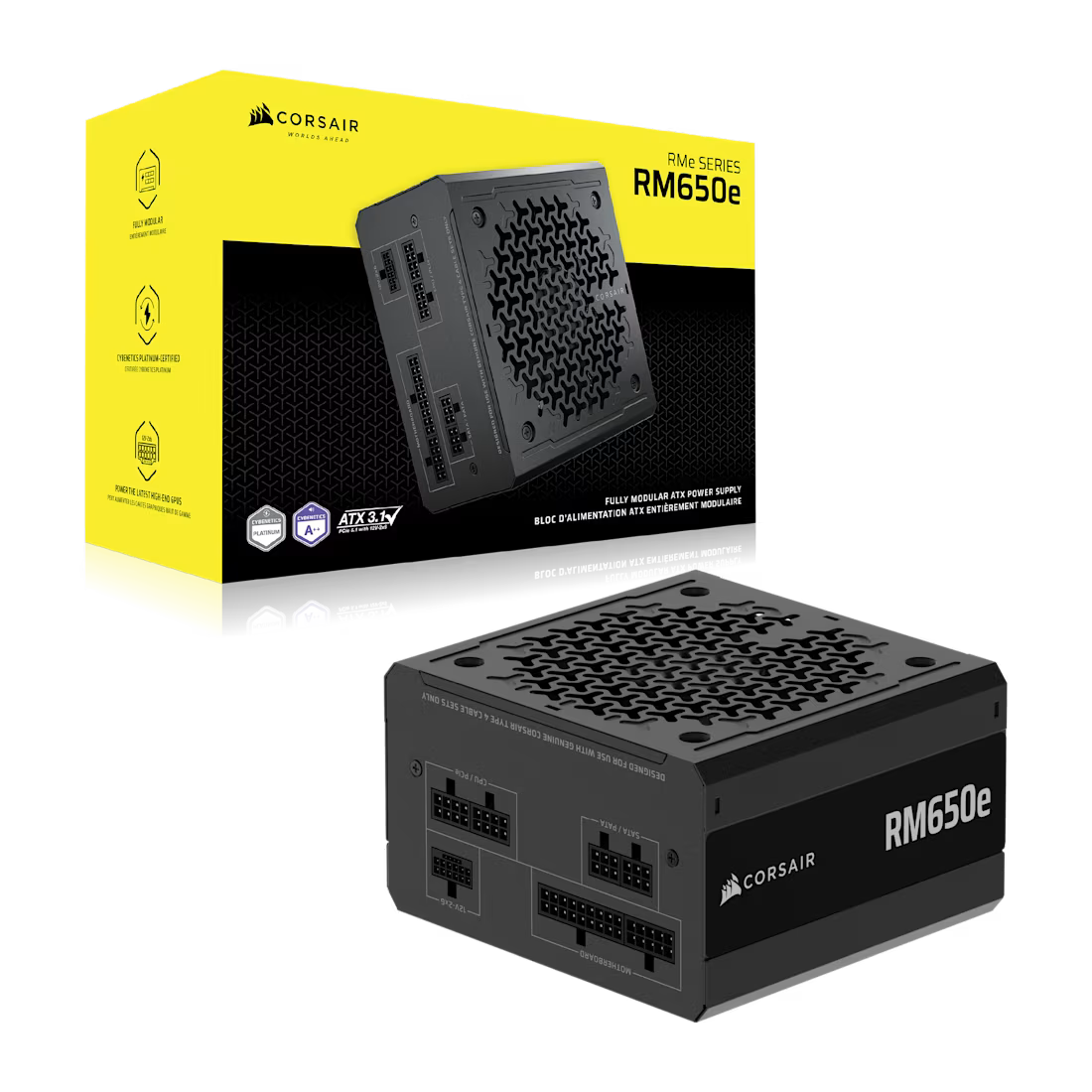 Corsair RM Series™ RM650e — 650 Watt 80 PLUS Gold Fully Modular ATX PSU; ATX 3.1 and PCIE 5.1 ; 7yr Warranty - image 6
