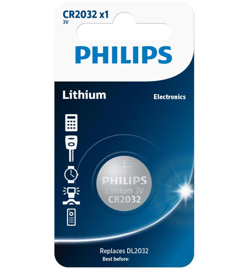 PHILIPS LITHIUM 3V CR2032 1 PACK