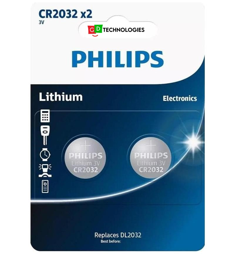 PHILIPS CR2032 2 PACK