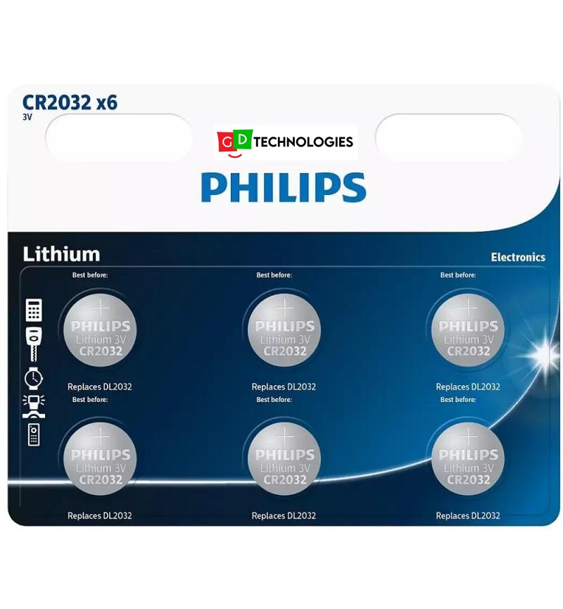 PHILIPS CR2032 6 PACK