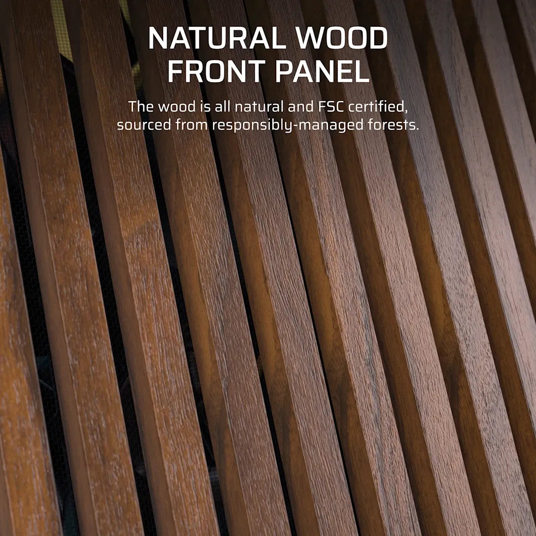 FRAME 4000D RS WOOD Modular High Airflow Mid-Tower PC Case; 4x  RS Fans; Black & Walnut. - image 8