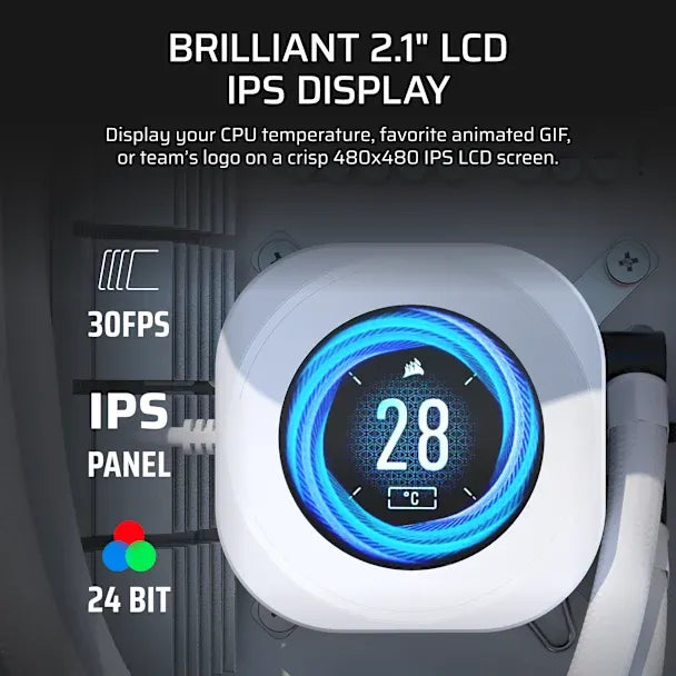NAUTILUS 360 RS LCD Liquid CPU Cooler – 2.1'' IPS LCD Screen – RS120 Fans – 360mm Radiator – LGA1851/1700 AMD AM5/AM4 - image 10