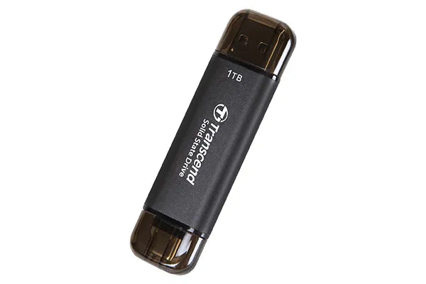 TRANSCEND 1 TB ESD310C USB3.2 TYPE A & C (USB 10Gbps) OTG COMPACT PORTABLE SSD  - Read 1050MB/s Write 950 MB/s - Black - image 3