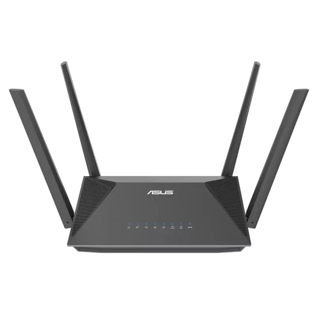 ASUS RT-AX52 AX1800 AiMesh, Wi-Fi 6 (802.11ax), Dual-band (2.4 GHz / 5 GHz), Ethernet LAN, Black, Tabletop router