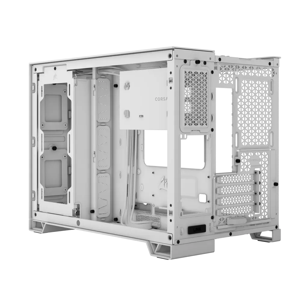 2500D Airflow White Mid-Tower Dual Chamber PC Case; 2x 3.5'' |  2x 2.5'' Drive Bays; Up to 360mm Radiator compatible - image 26