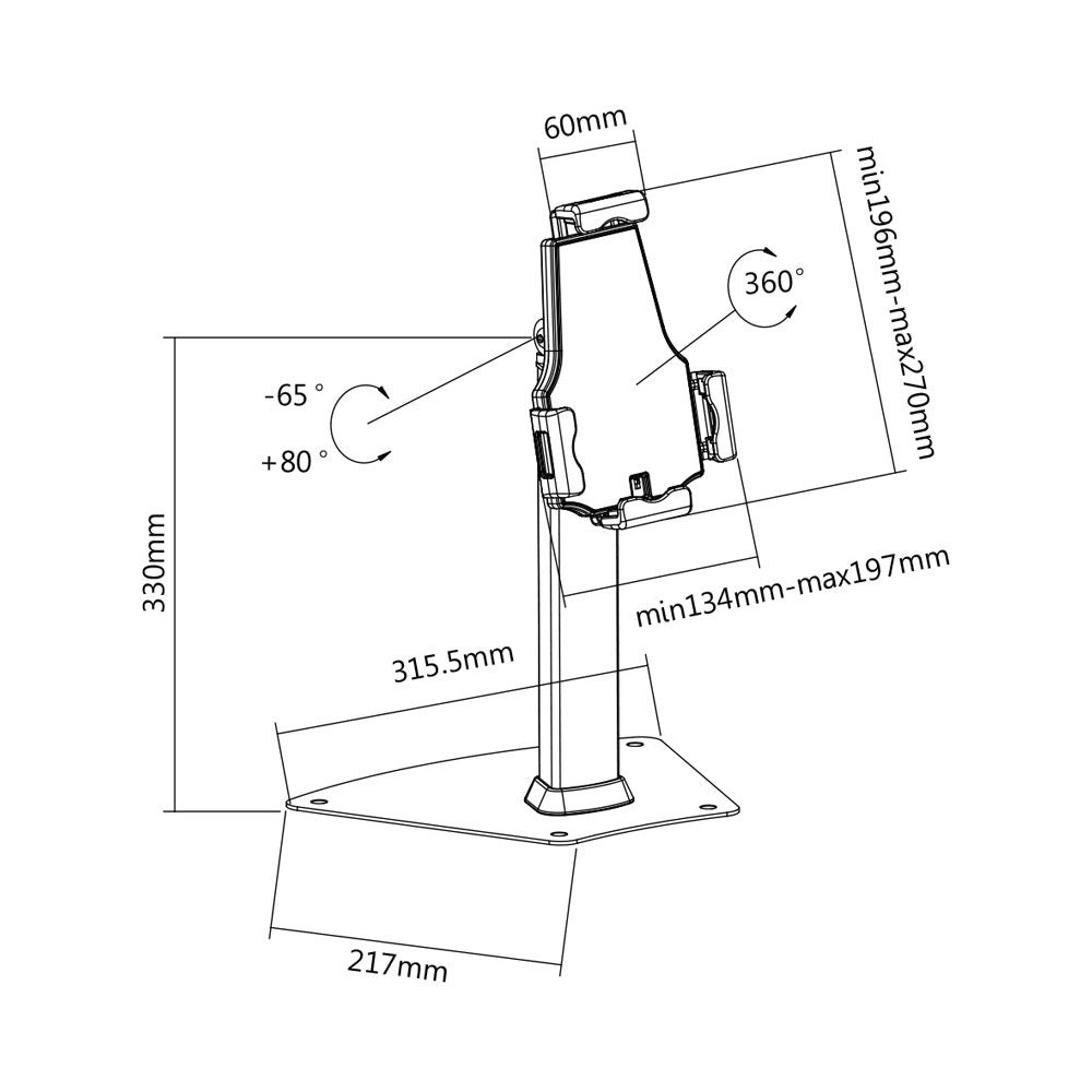 7.9 - 10.5INCH UNIVERSAL ANTI-THEFT TABLET COUNTERTOP HOLDER (PAD21-03)