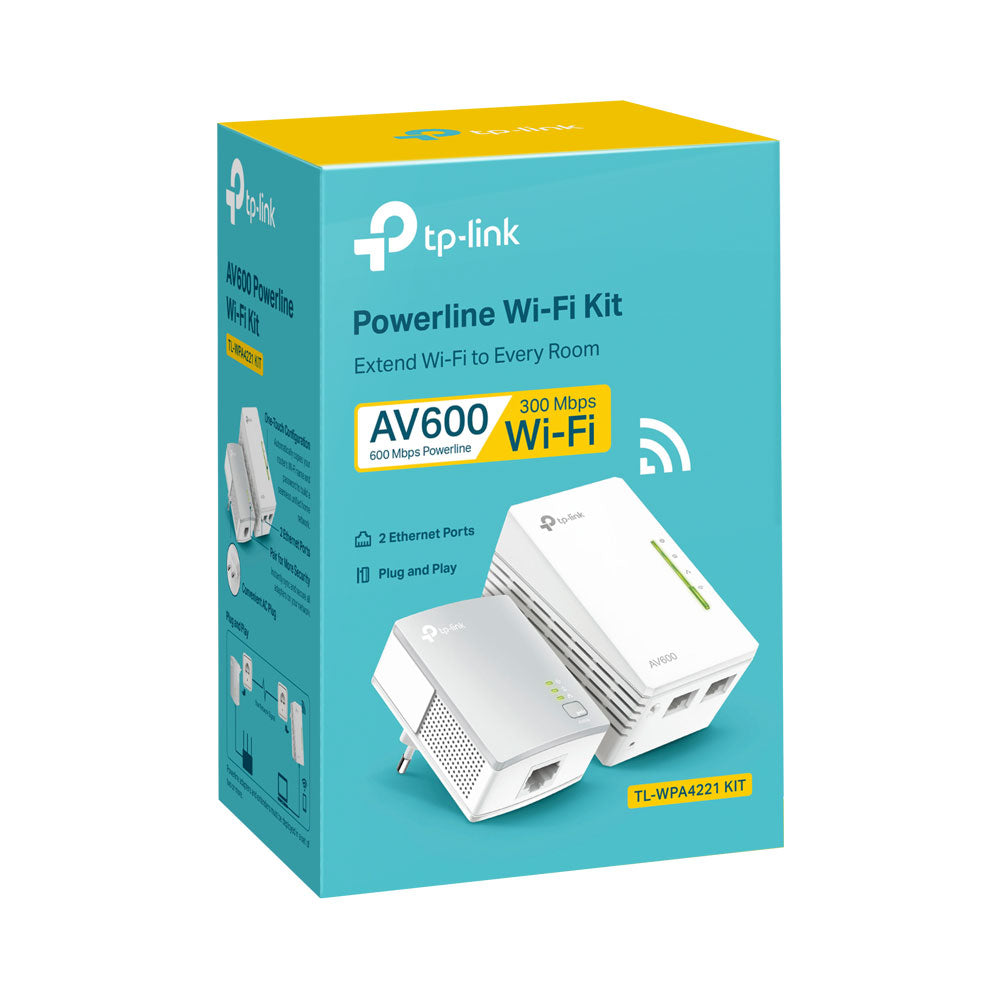 TP-LINK TL-WPA4221 KIT | 300MBPS AV600 WI-FI POWERLINE EXTENDER STARTER KIT