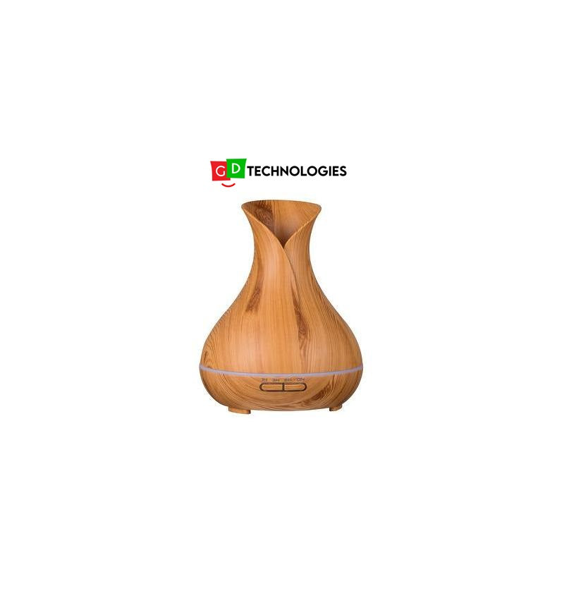 400ML AROMATHERAPY ESSENTIAL OIL DIFFUSER IN LIGHT WOOD FINISH