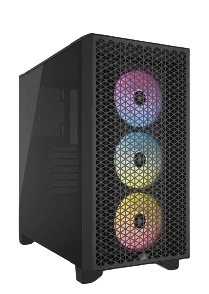 3000D RGB AIRFLOW Black Mid-Tower PC Case; 2x 3.5'' |  2x 2.5'' Drive Bays; Up to 360mm Radiator compatible; 3x 120mm fan incl - image 22