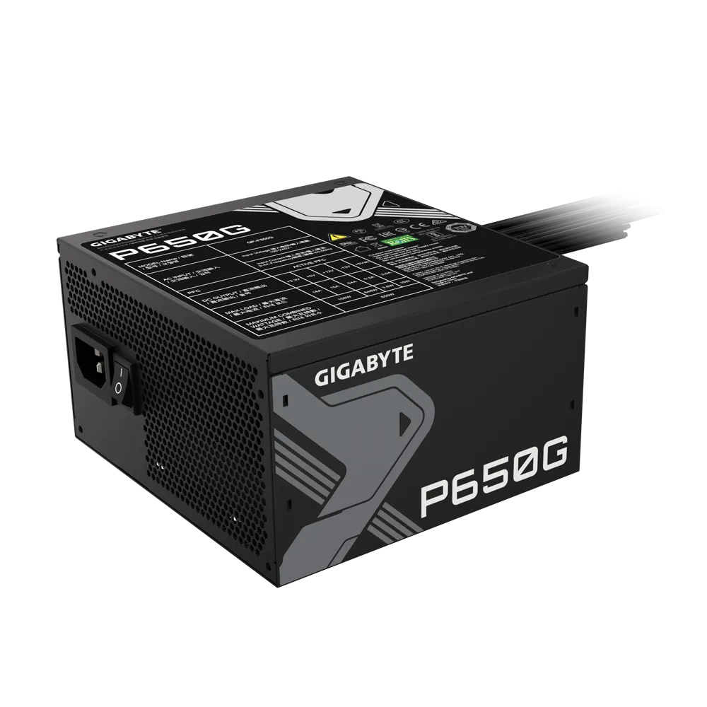 Gigabyte PSU P650B Gold Certified 650W - 3 Year Warranty; 24/20-pin x 1; CPU 4+4-pin x 1; PCI-E 6+2-pin x 2; SATA x 6; Peri x3 - image 5