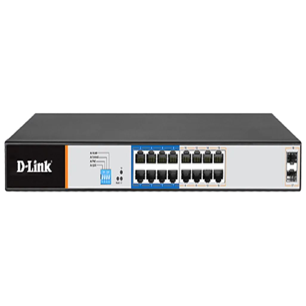 16 PoE 10/100/1000 ports + 2 Gigabit SFP ports Long Range Sm