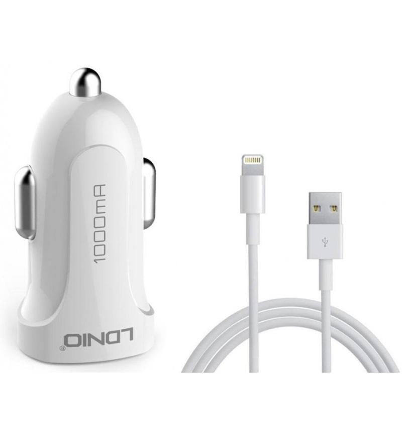 USB CAR CHARGER  with iPhone Cable