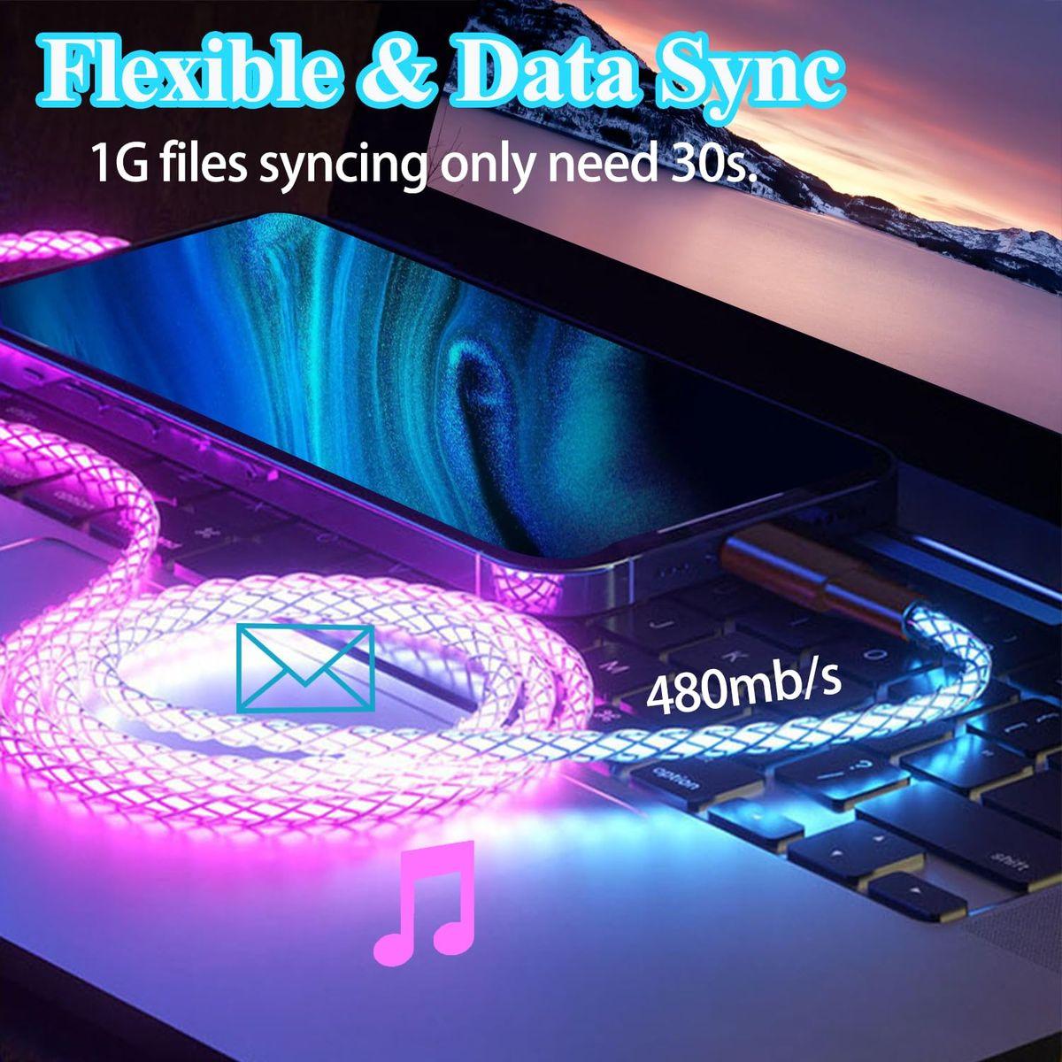 USB-C CABLE RGB 60W - image 2
