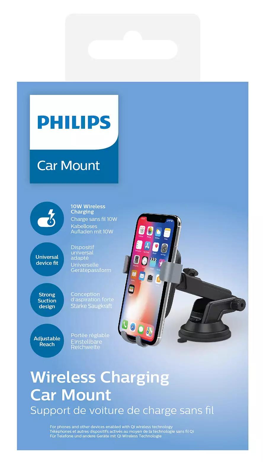 PHILIPS CAR MOUNT WITH QI W/C - image 2