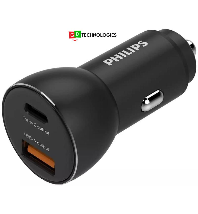 PHILIPS DUAL PORT CAR CHARGER 1C 1A PORTS