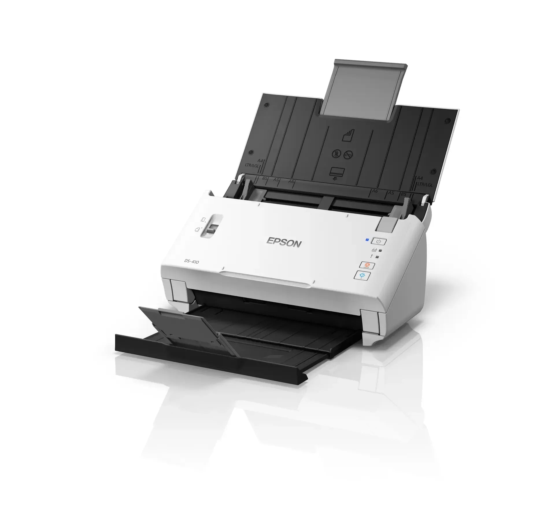 Epson WorkForce DS-410-Sheetfeed;A4 A3 with stitching; Duplex; 600x600DPI; 35ppm; Single Pass Dual; Ddaily Duty Cycle 4000. USB - image 4