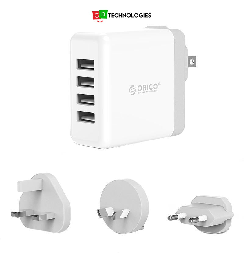 ORICO 4 PORT UNI TRAVEL WALL CHARGER