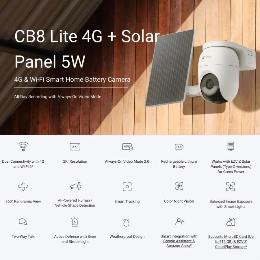 EZVIZ CB8 4G + WI-FI BATTERY CAMERA KIT
