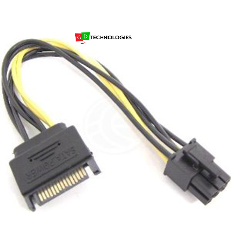 SATA MALE 15 PIN TO 6 PIN PCI-E