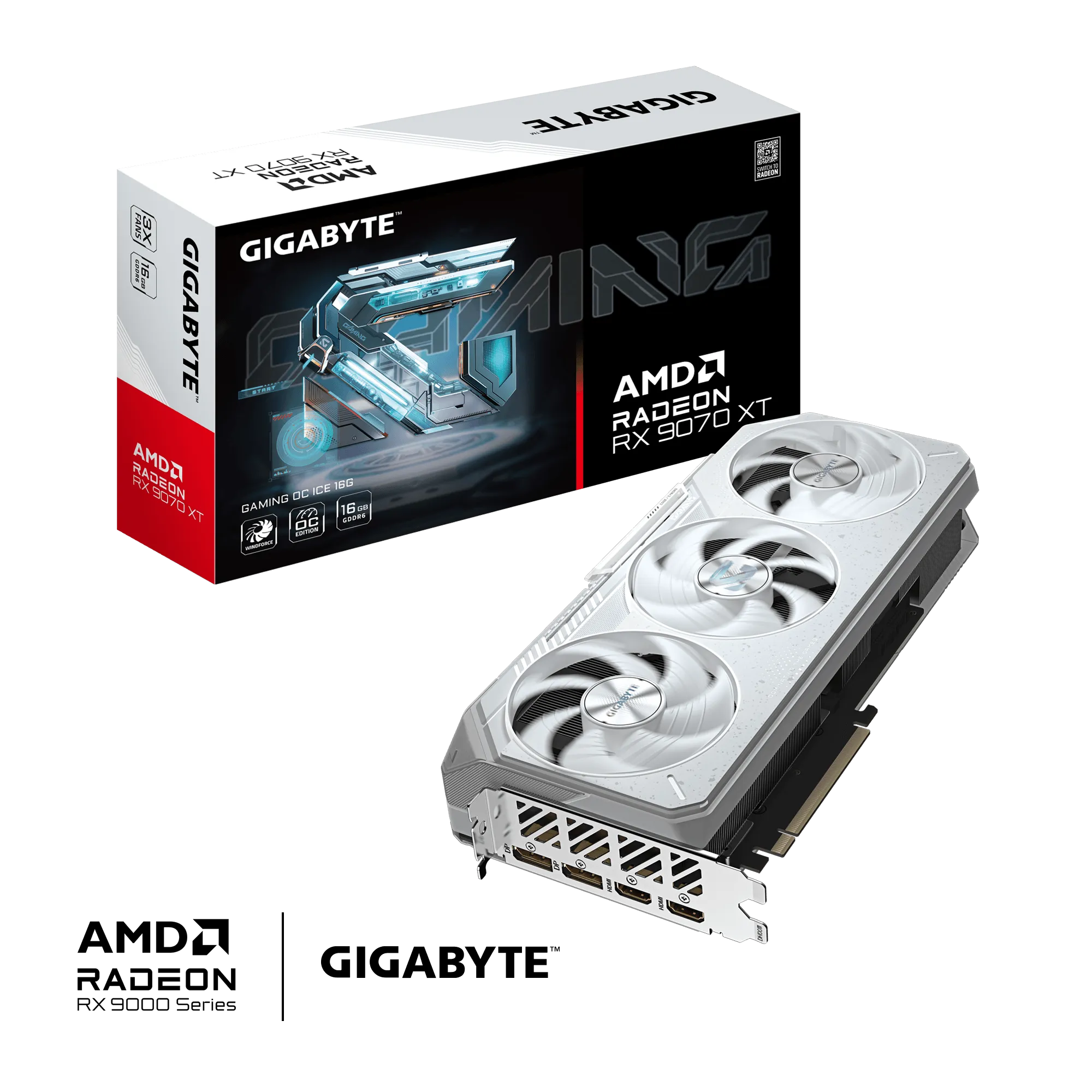 GIGABYTE AMD Radeon RX9070XT Gaming OC ICE - 16GB; 256-Bit Memory Bus; 2x HDMI; 2x DisplayPort. Min 850W PSU. - image 11