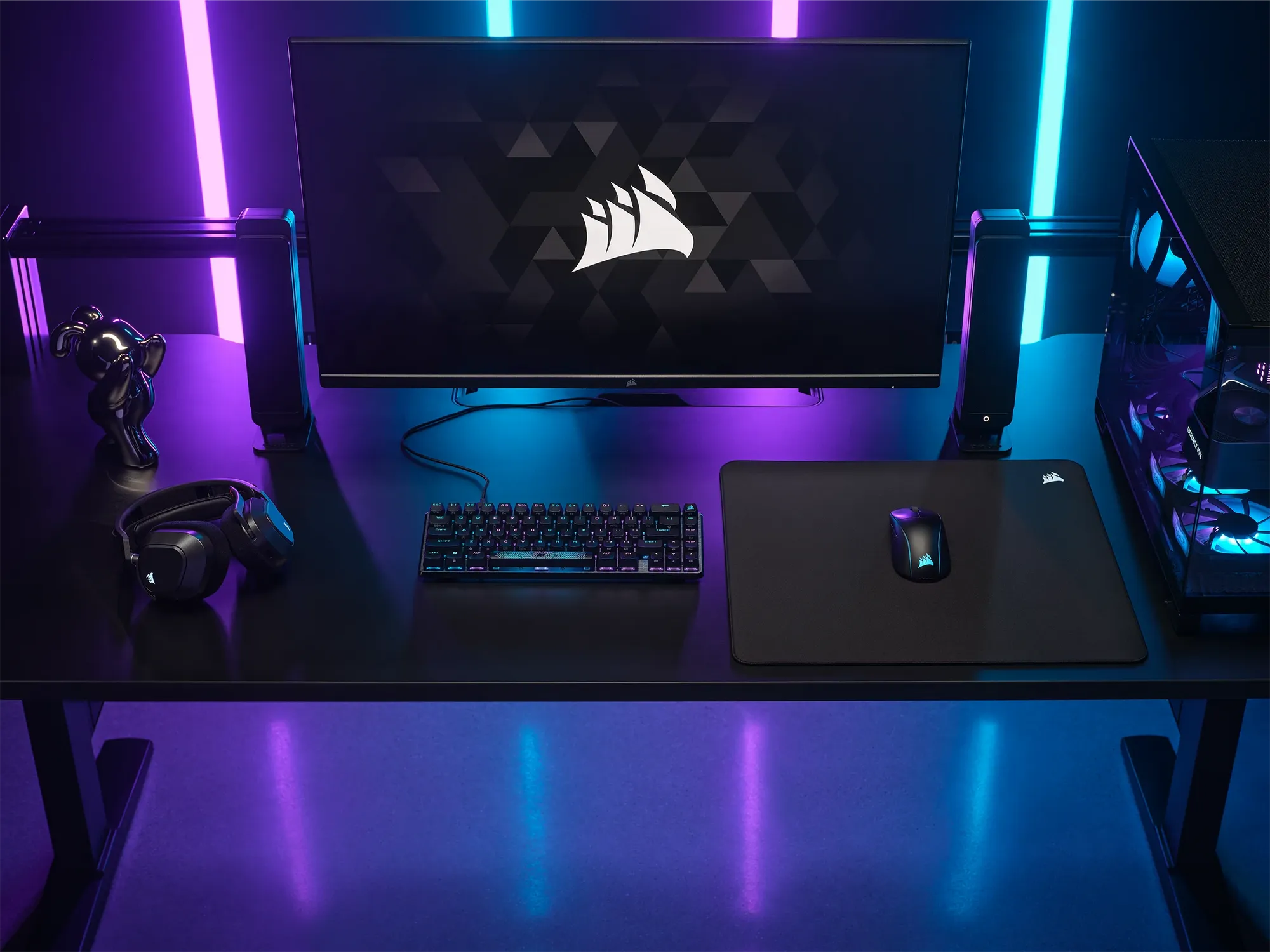 Corsair MM500 v2 Hybrid Cloth Gaming Mouse Pad - Large; Black; 450mm x 400mm - image 14