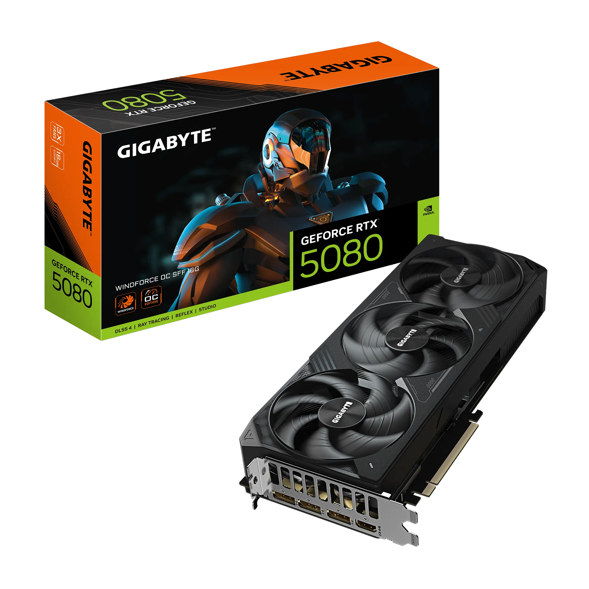 GIGABYTE nVidia GeForce RTX 5080 WINDFORCE OC 16G - 16GB GDDR7; 256-Bit Memory Bus; 1x HDMI; 3x DisplayPort; Min 850W PSU. - image 8