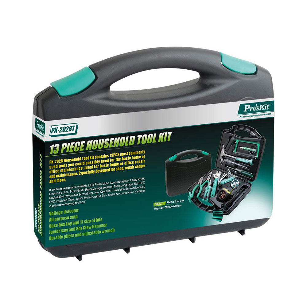 PROSKIT 13-PIECE HOUSEHOLD TOOLKIT