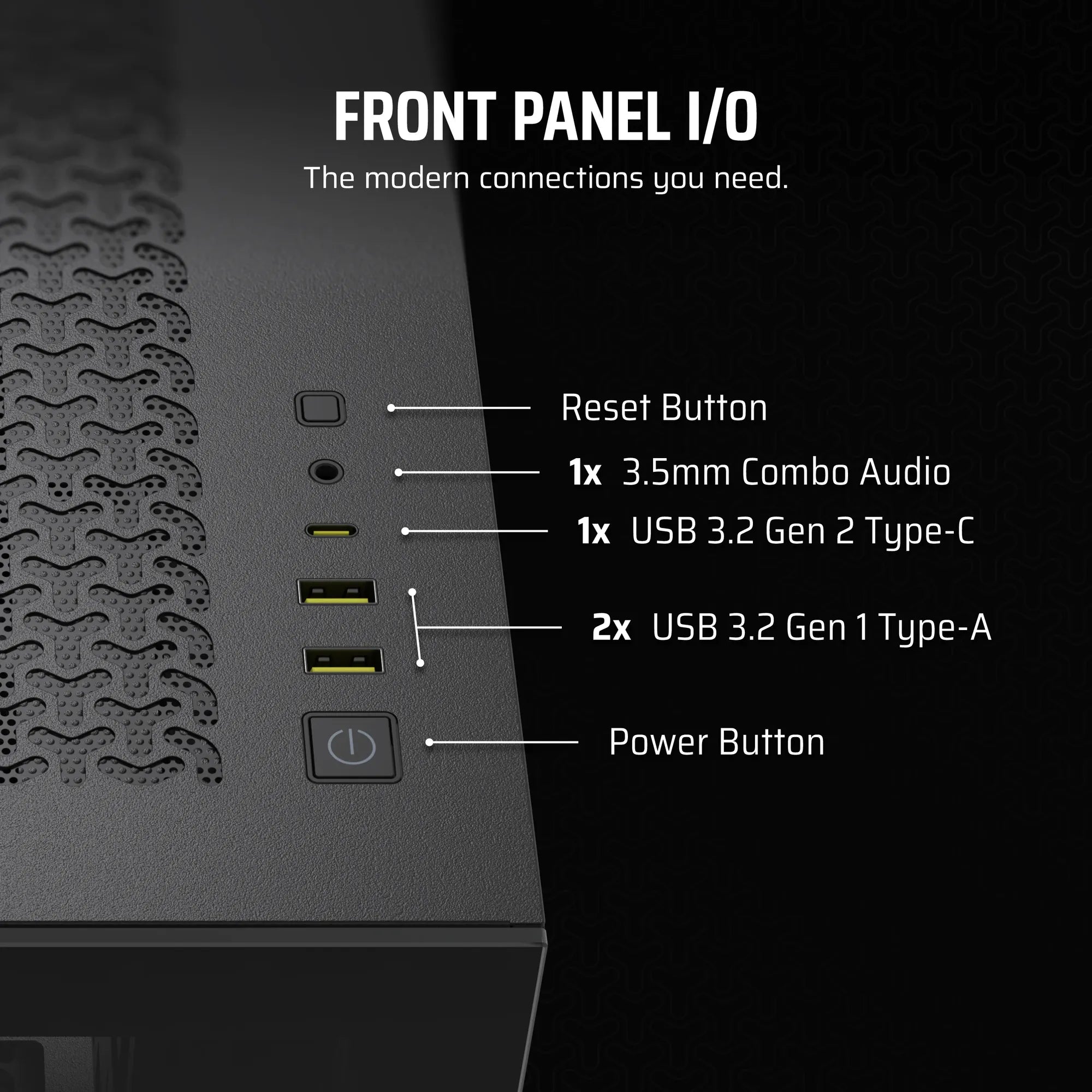 3500X Tempered Glass Black Mid-Tower PC Case; 2x 3.5'' |  2x 2.5'' Drive Bays; Up to 360mm Radiator compatible - image 11
