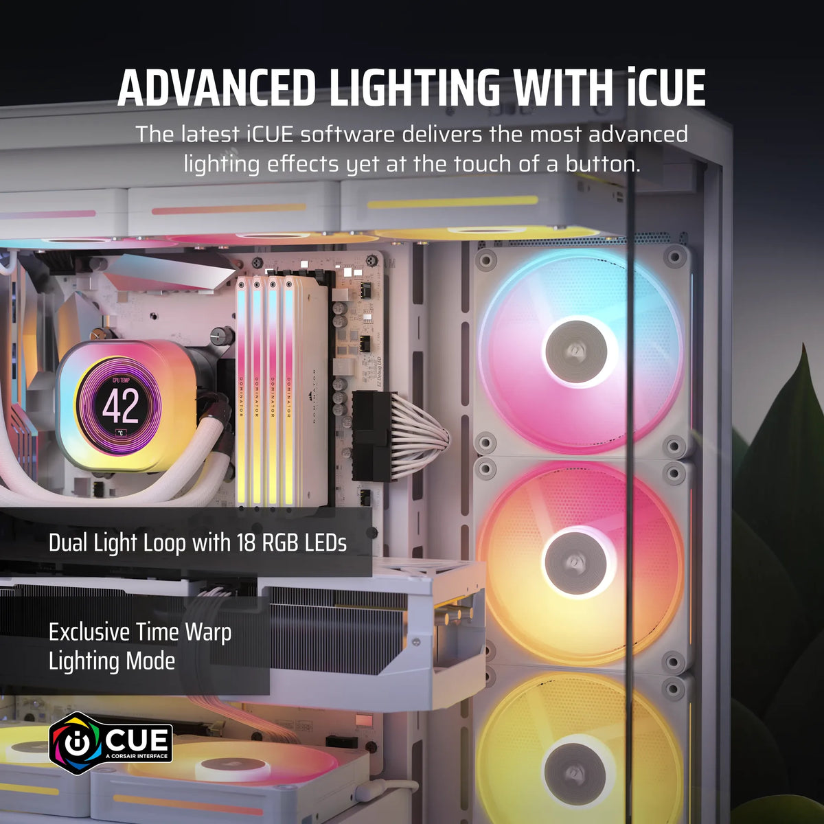 CORSAIR LX-R RGB Series; iCUE LINK LX120-R RGB White; 120mm RGB Fan; Single Fan. - image 9